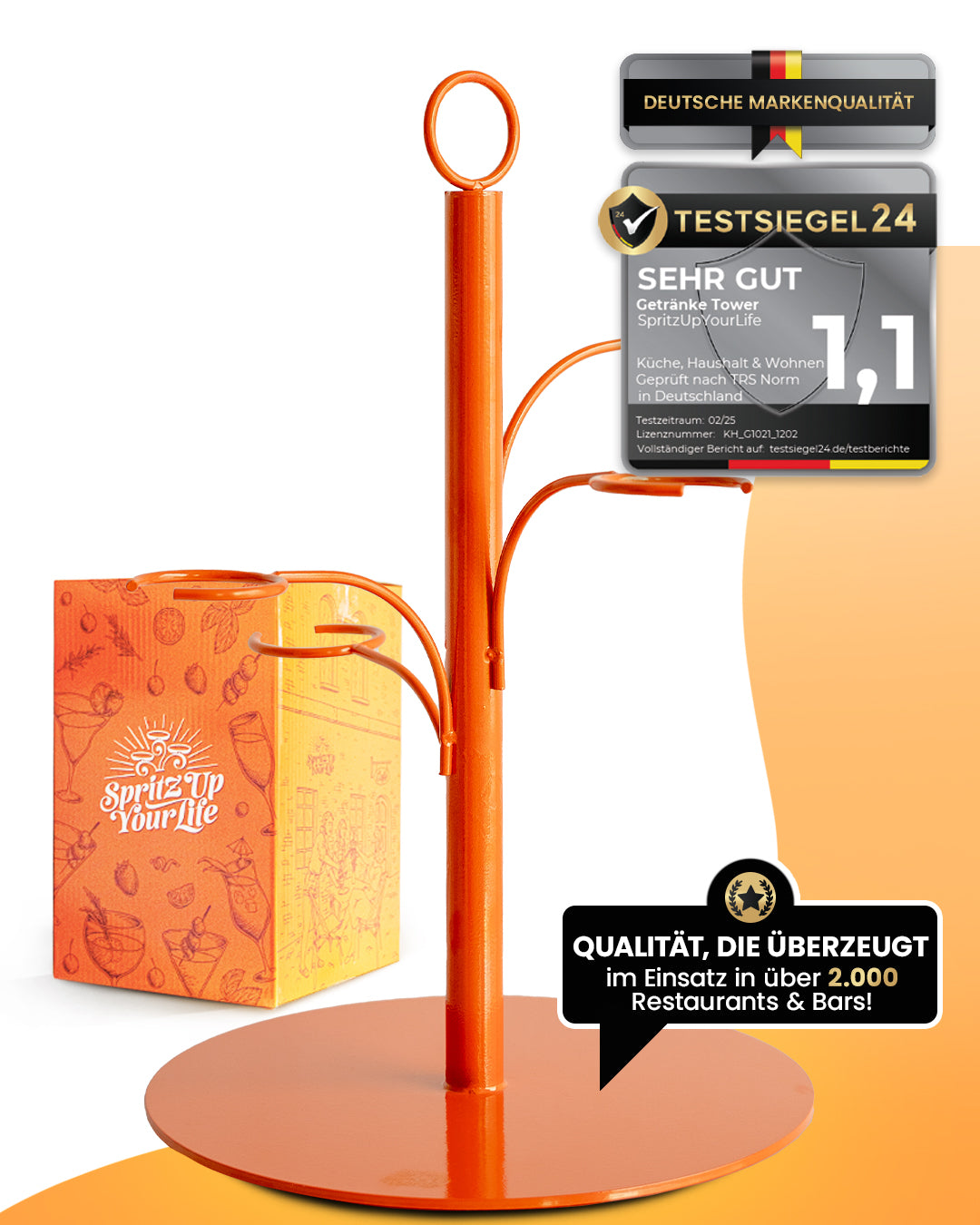 Geschenkverpackung des 4er Aperol Ständers