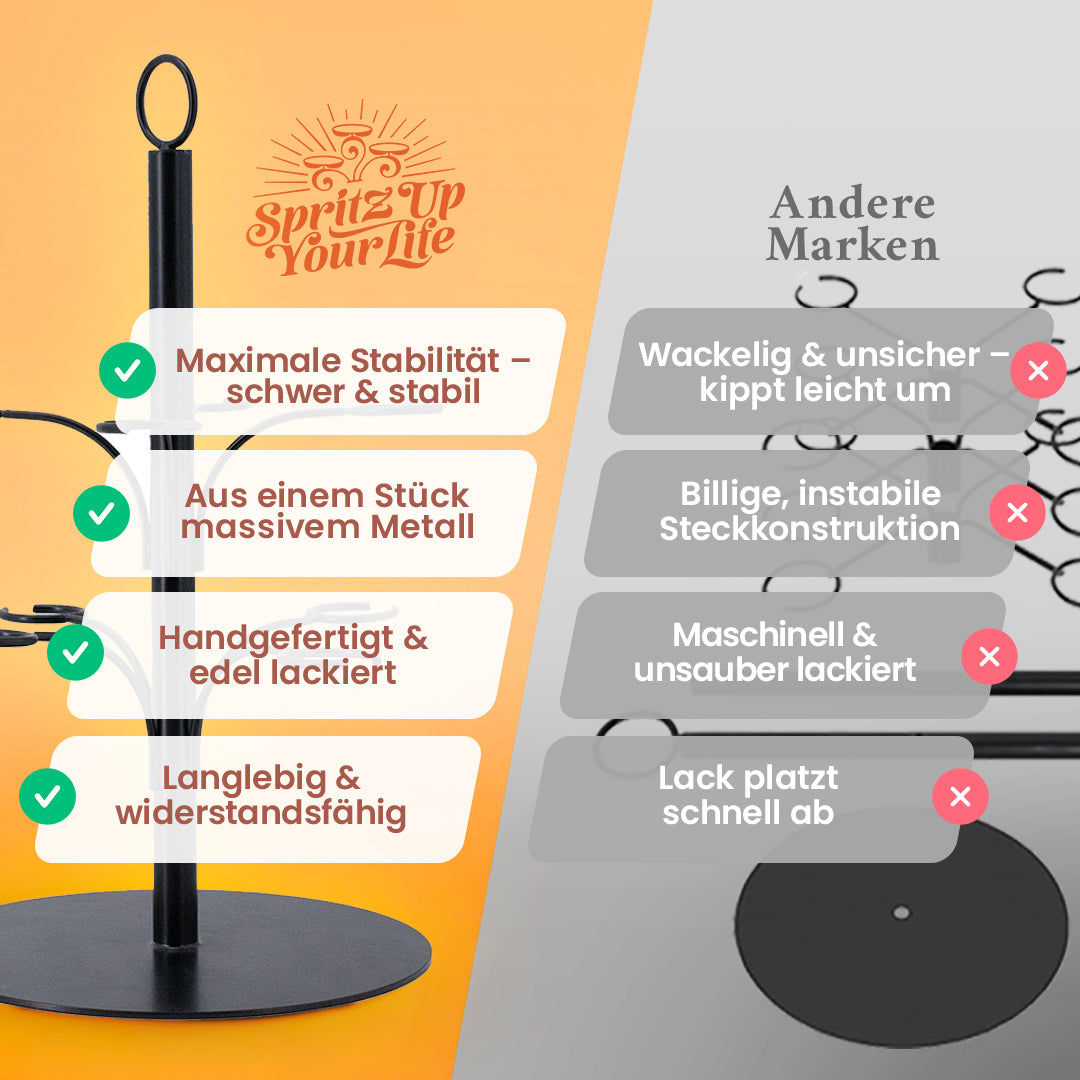 Vergleich von verschiedenen Getränke Towern