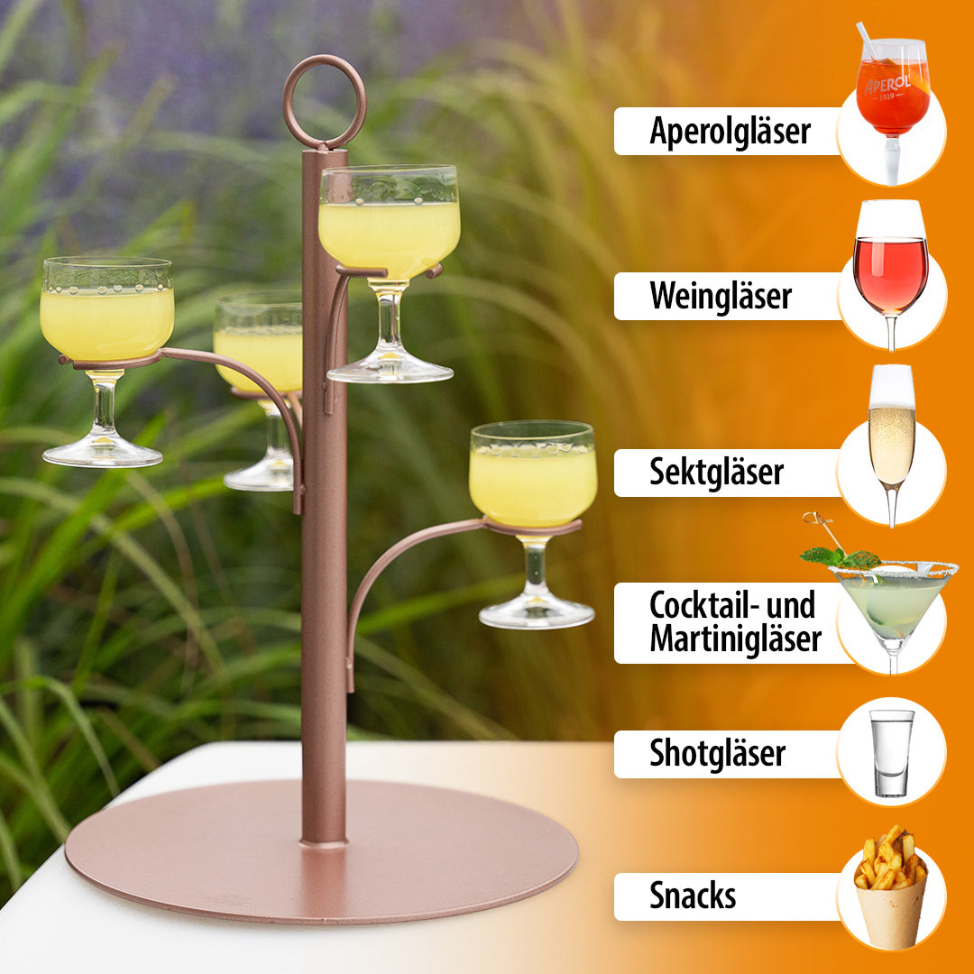 Welche Gläser passen in den Cocktail Tower?