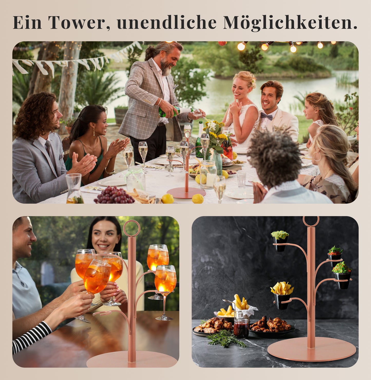 Getränke Tower mit vielen Einsatzmöglichkeiten