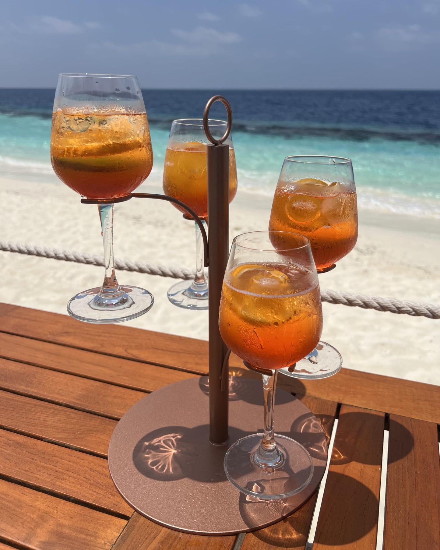 Aperol Spritz Ständer auf den Malediven