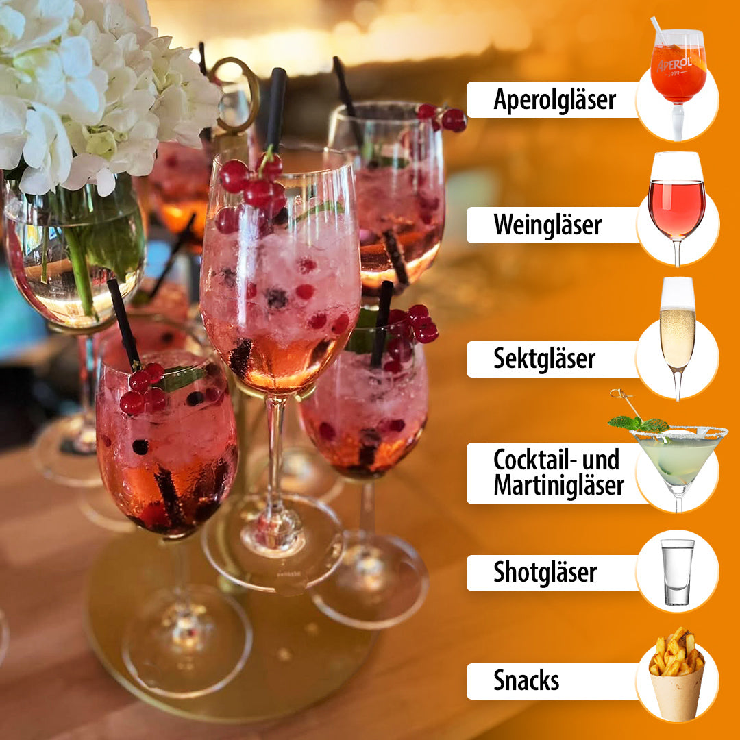 Welche Gläser passen in Aperitif Tower?