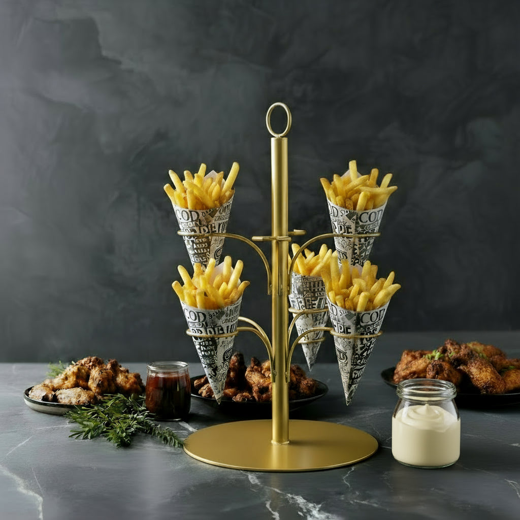 Pommes Frites Halter gold