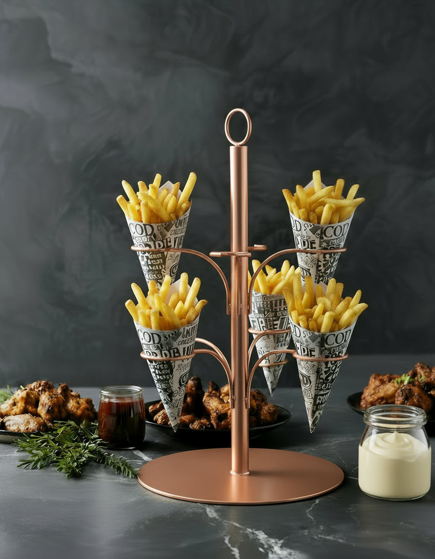 Pommes Frites Halter rosé gold