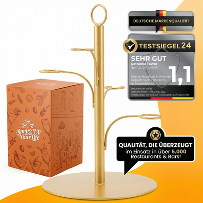 Premium Getränke Tower für 4 Gläser